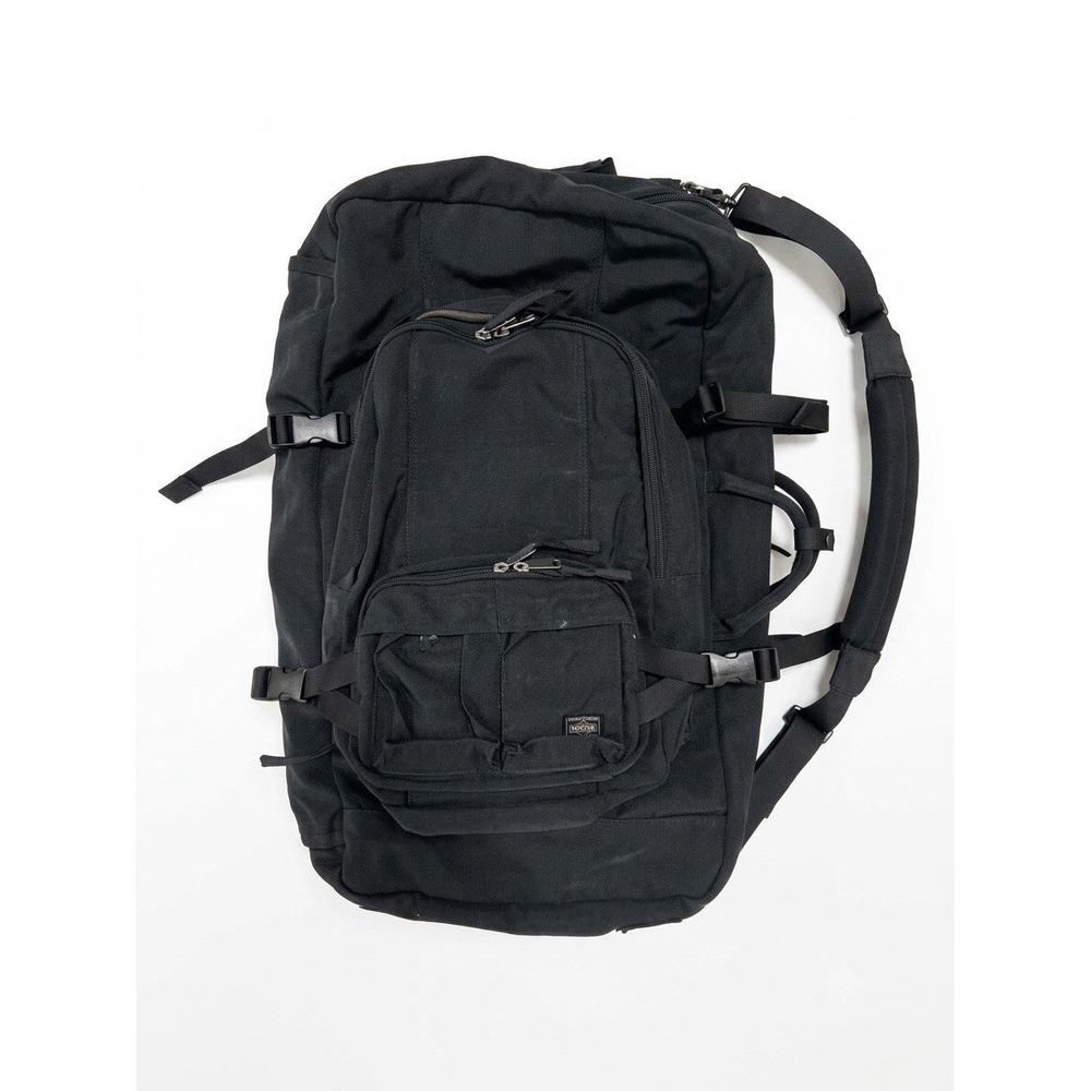 Porter Yoshida & Co Backpack Blk 3-Way Detach Outdoor Multi-Zip/Pocket Use RARE
